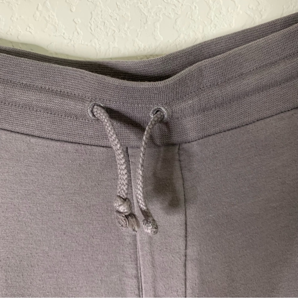 Cuyana Womens gray Terry cropped wide leg pants L - Picture 4 of 10